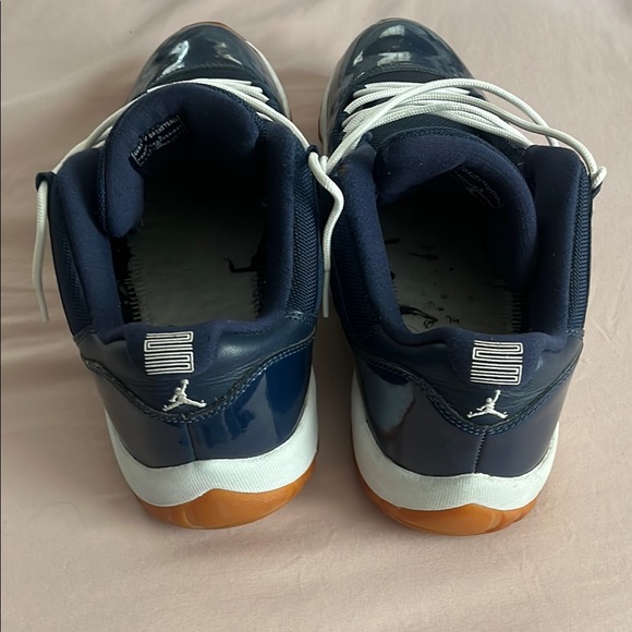 Navy and White Sneakers with Gum Sole - Picture 4 of 5